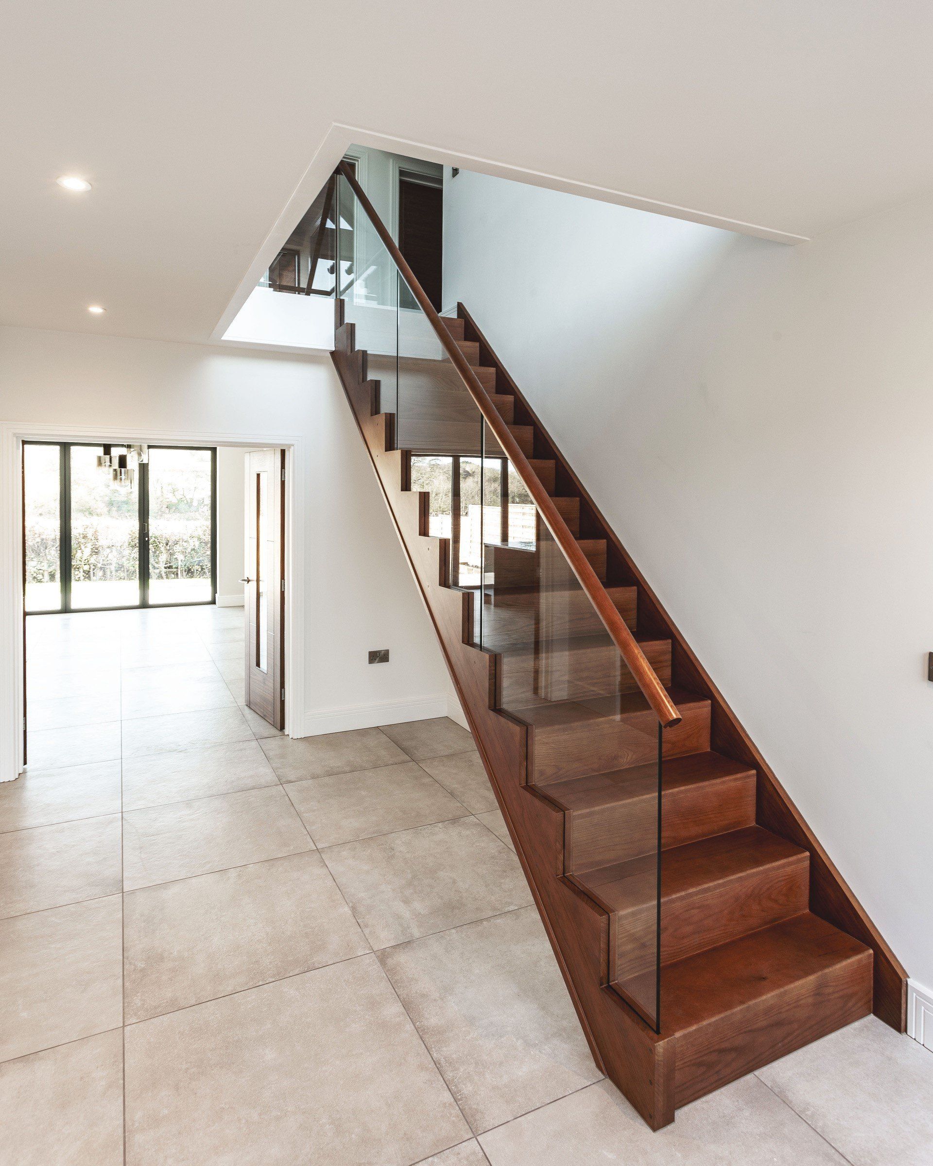 Walnut & Glass Staircase | Central Joinery Group
