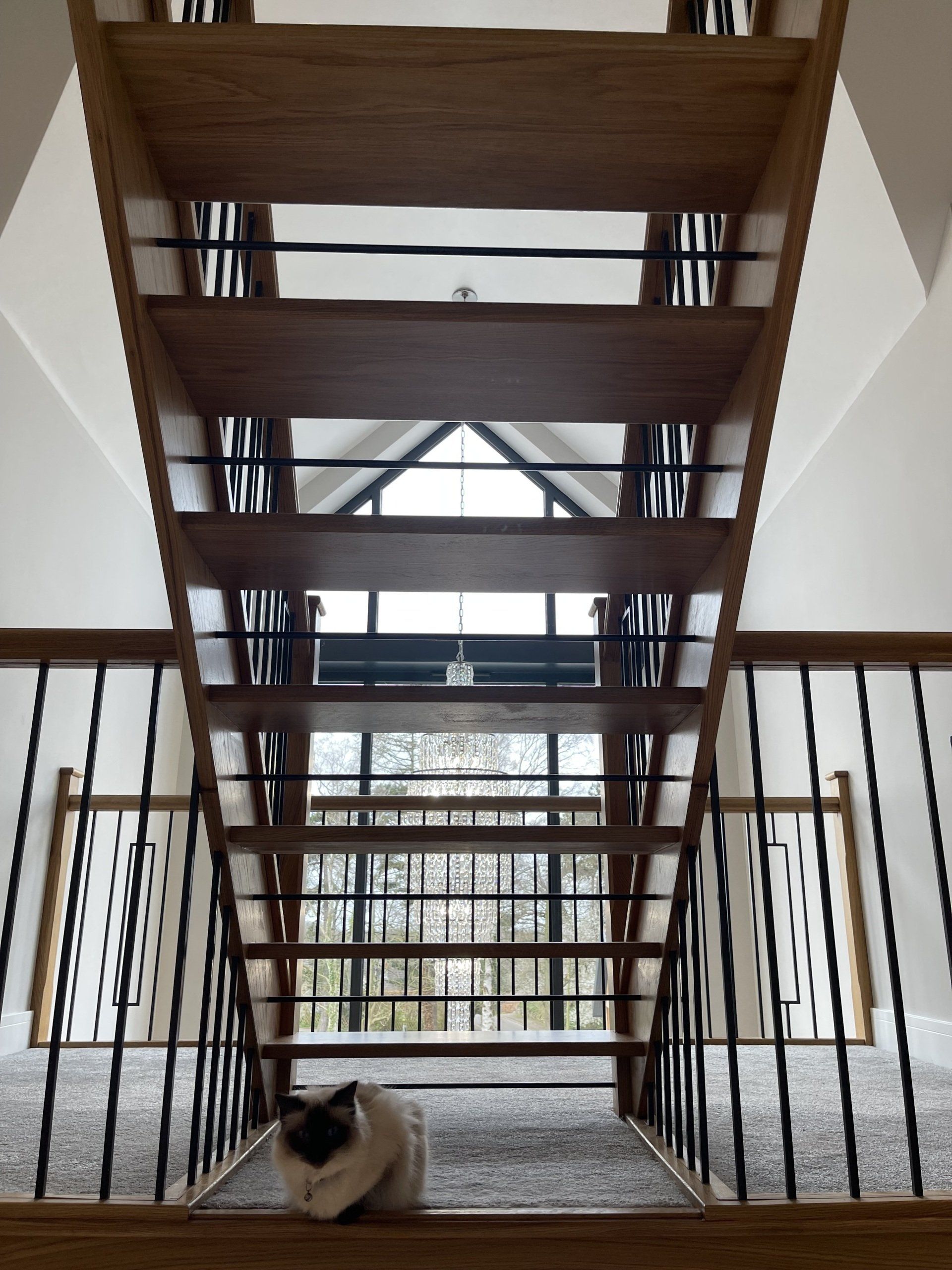 Open tread staircase designs for UK homes