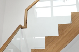 Bespoke glass balustrade staircase