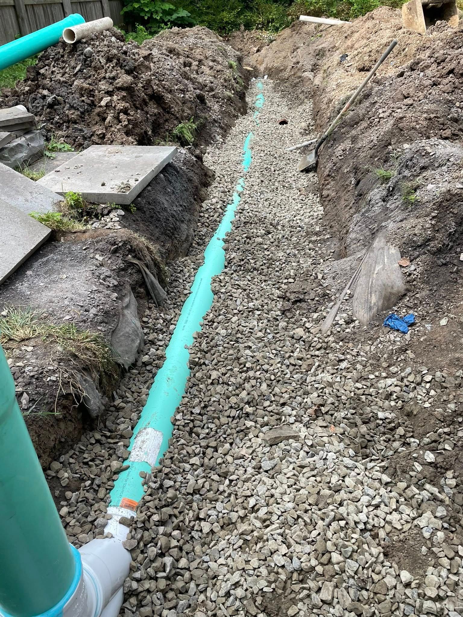 Laying new septic system pipes | Clean Earth Septic