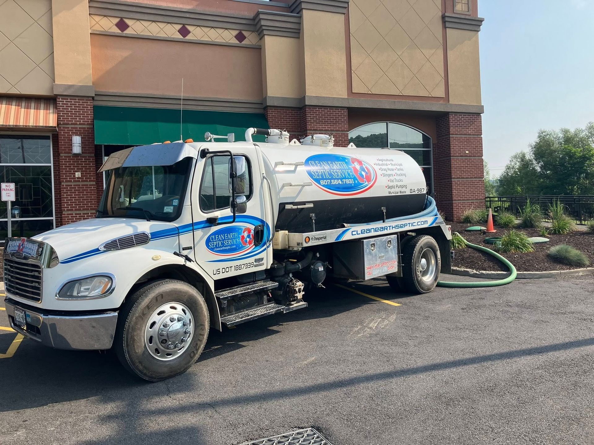 grease vac truck, commercial grease trap service in the Finger Lakes region from Clean Earth Septic