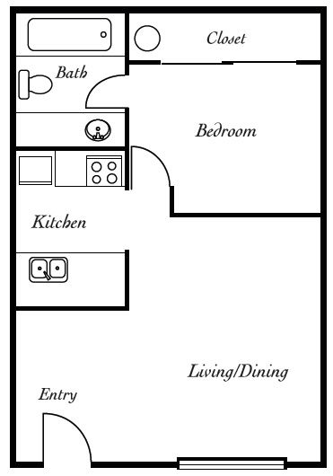 Des Moines Station Apartments Floorplan