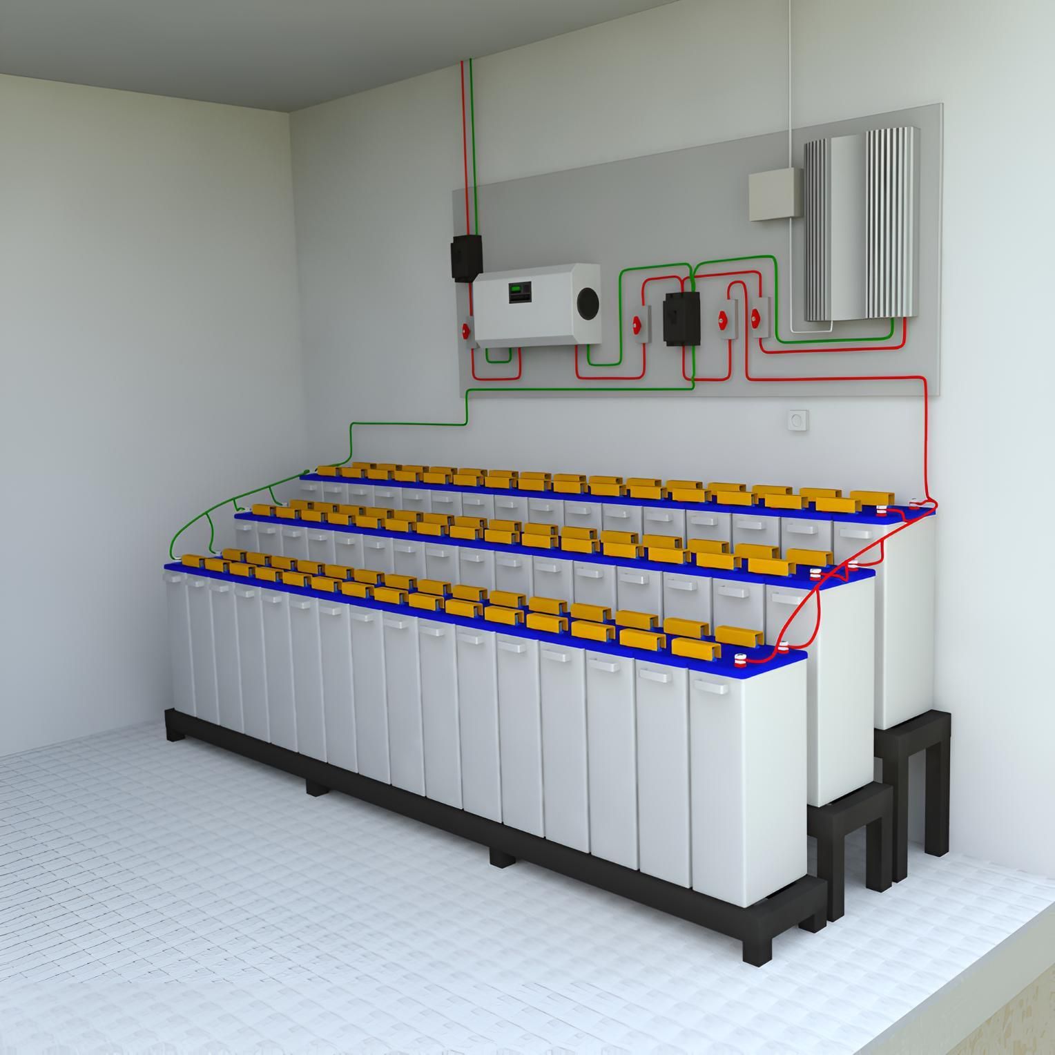 Row of Batteries Are Stacked — Robbie McDonald Electrical in Sippy Downs, QLD