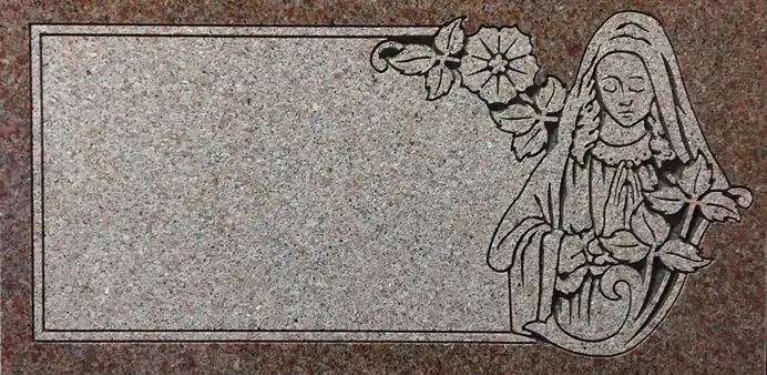 Mother Mary Flat Markers Design | Worcester, MA | Rex Monuments