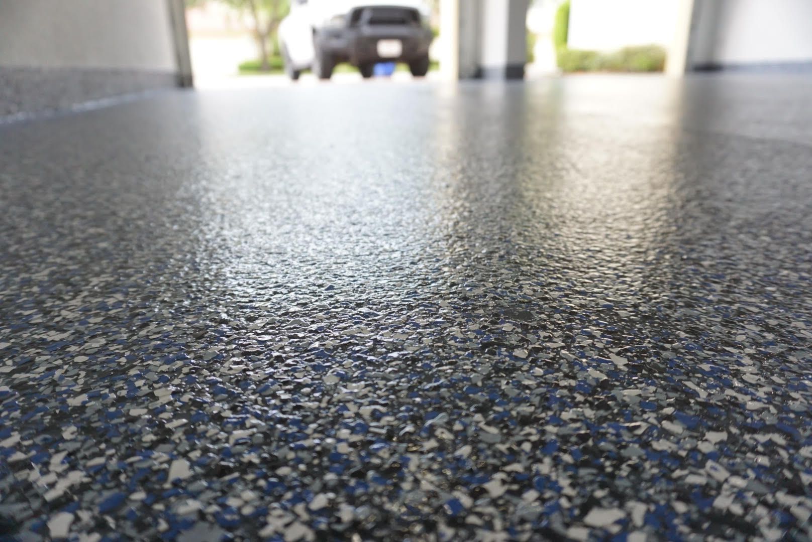 Polyaspartic floor coating for garage and commercial spaces in Cape Coral, Naples, and Fort Myers FL.