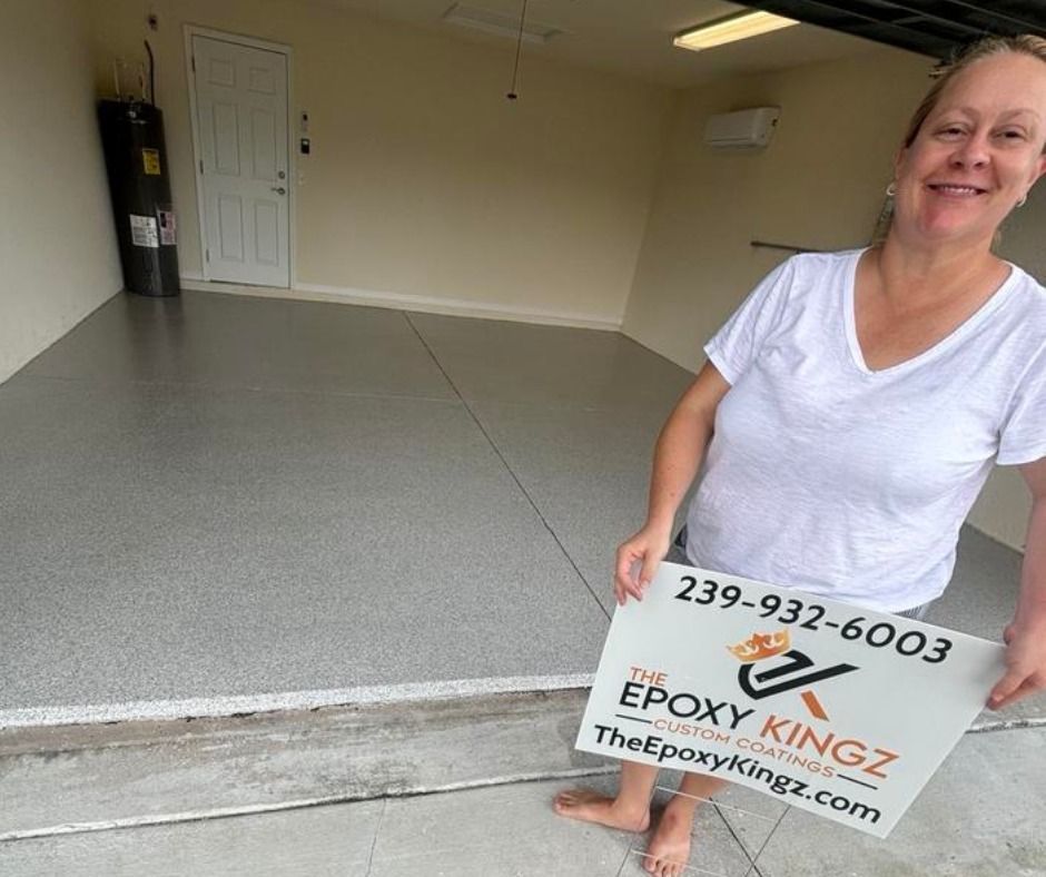 Polished epoxy flooring in Cape Coral home by Epoxy Kingz
