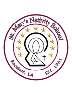 The logo for st. mary 's nativity school believe achieve succeed with christ