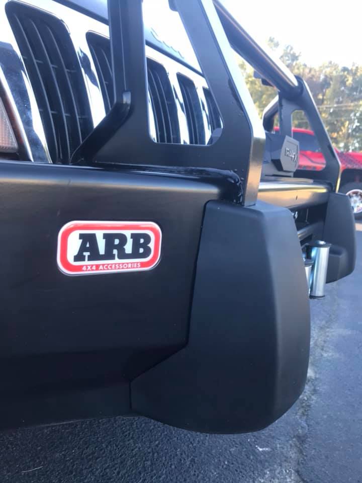 truck winch bumper installed