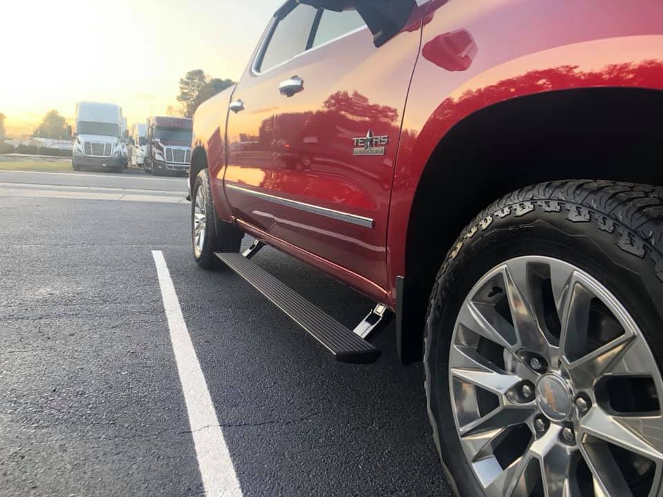 truck power running board installed