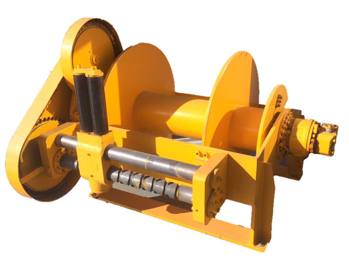 1.5 tonne long line hydraulic winch with spooling