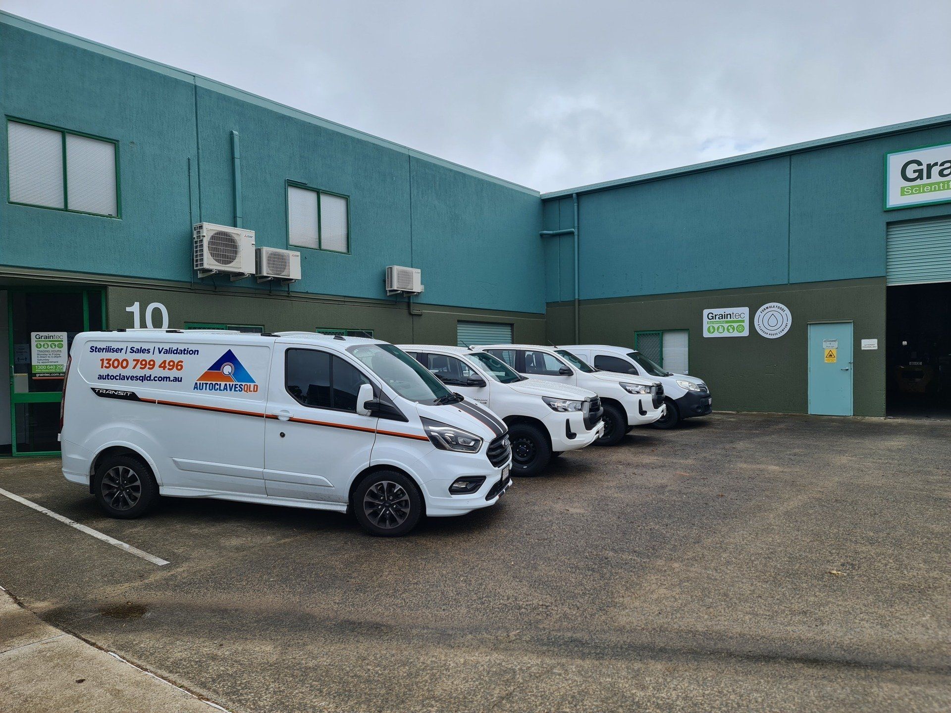 White technician's van for autoclave validations, services and repairs.