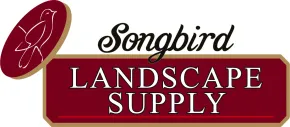 The logo for songbird landscape supply has a bird on it.