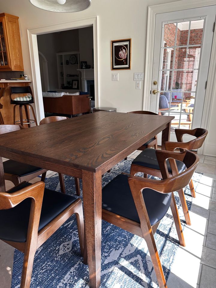 Red Oak Dining Table | Custom Dining Table