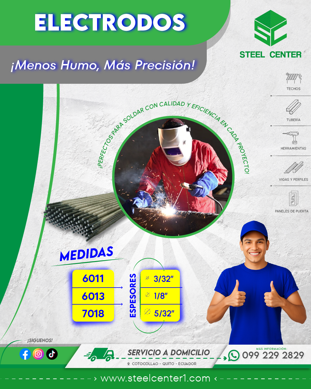 Electrodos Norte Quito | Cotocollao | Soldaduras AGA & ESSAB  | Steel Center