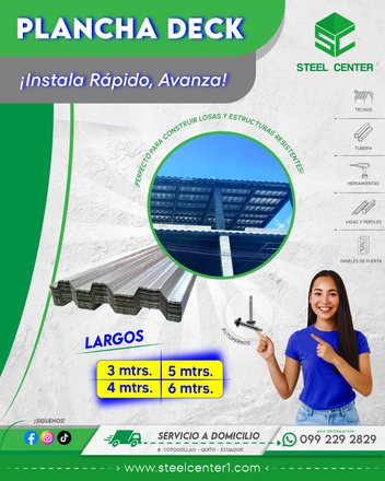 Plancha Deck Novalosa Colaborante | Norte Quito | Cotocollao | Construcción de Losas | Estructura Metálica | KUBIEC & ADELCA  | Steel Center