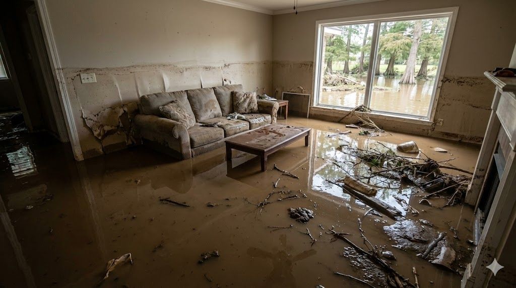 Storm Damage restoration before photo