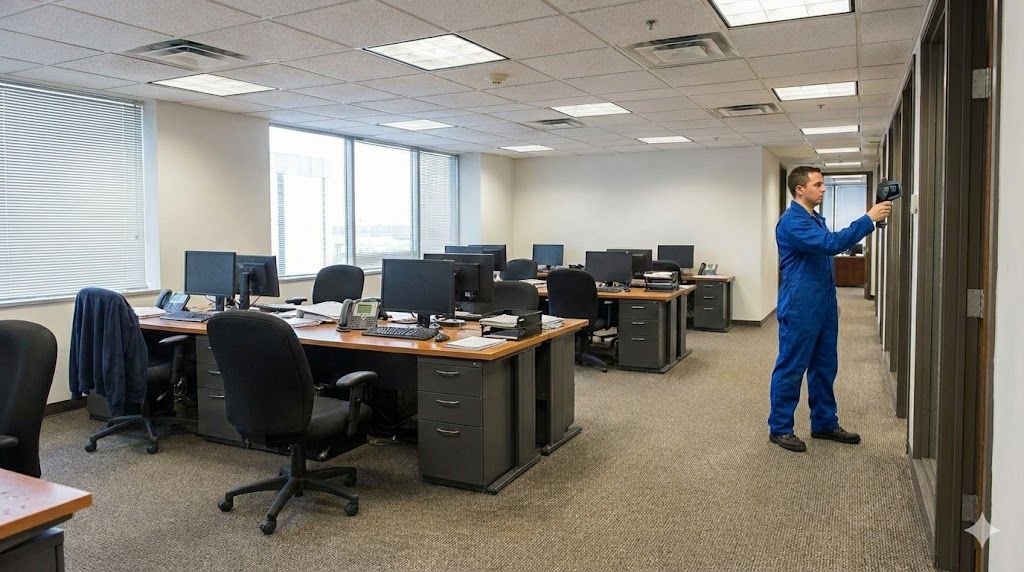 commercial water damage restoration after photo