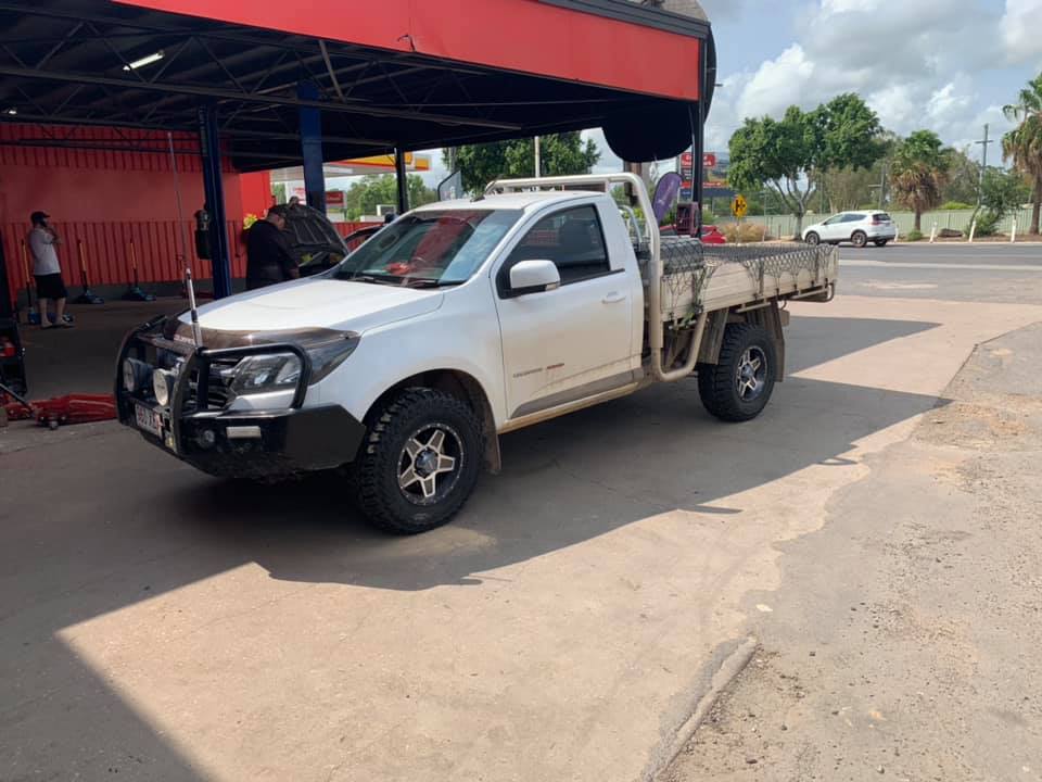 White Pick-up Car - Tyre Service In Emerald