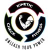 A logo that says kinetic fitness check unleash your power