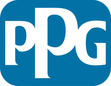 White "PPG" text within a blue rounded-square logo.