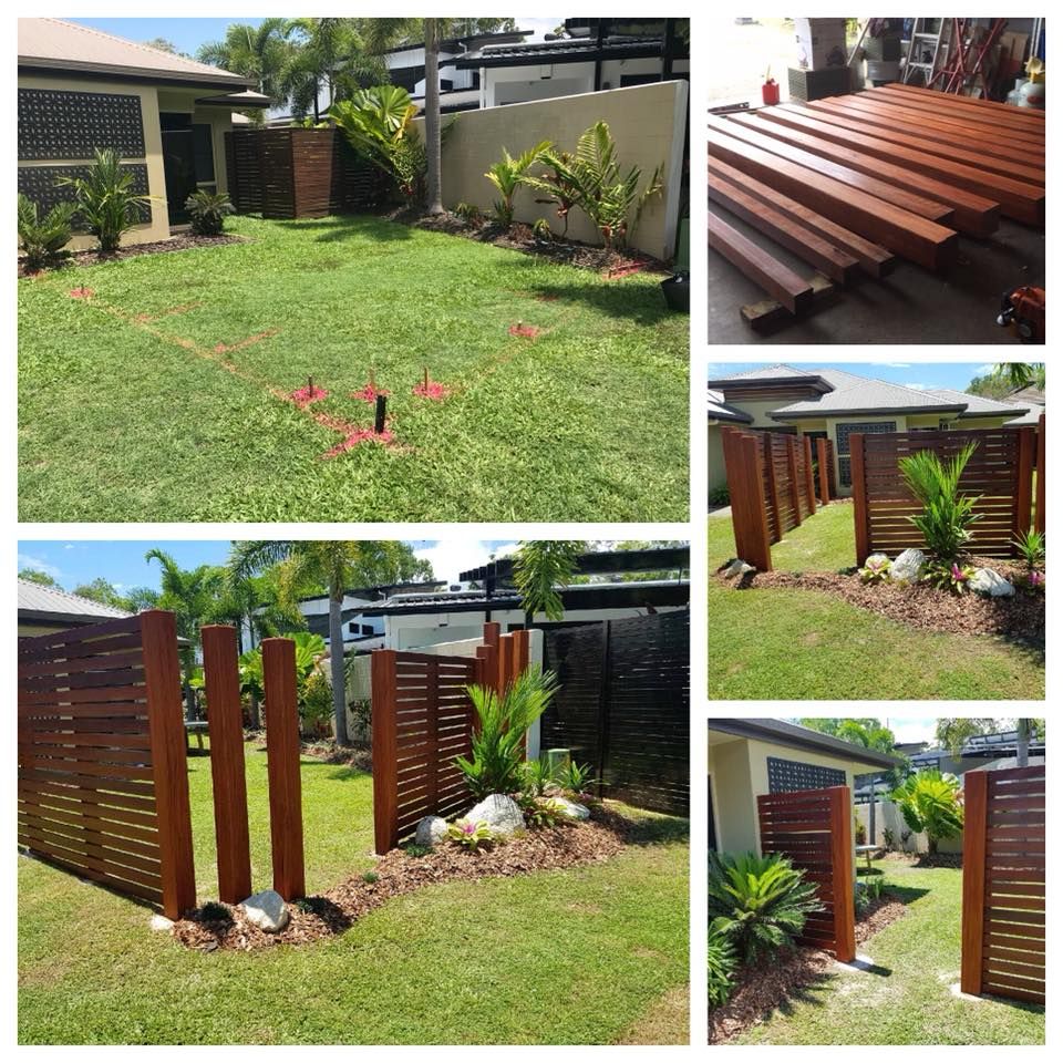 A Setup of a Fence in a Backyard — Mow & Mulch Lawn & Garden Maintenance In White Rock, QLD