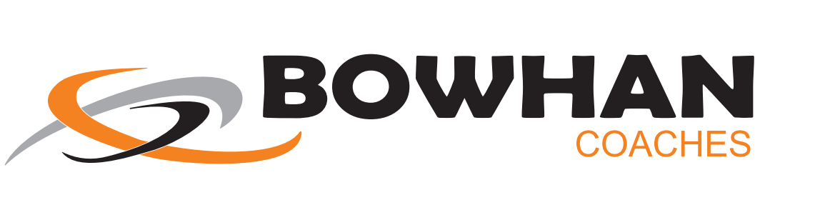 BOWHAN logo in bold, black, orange and grey