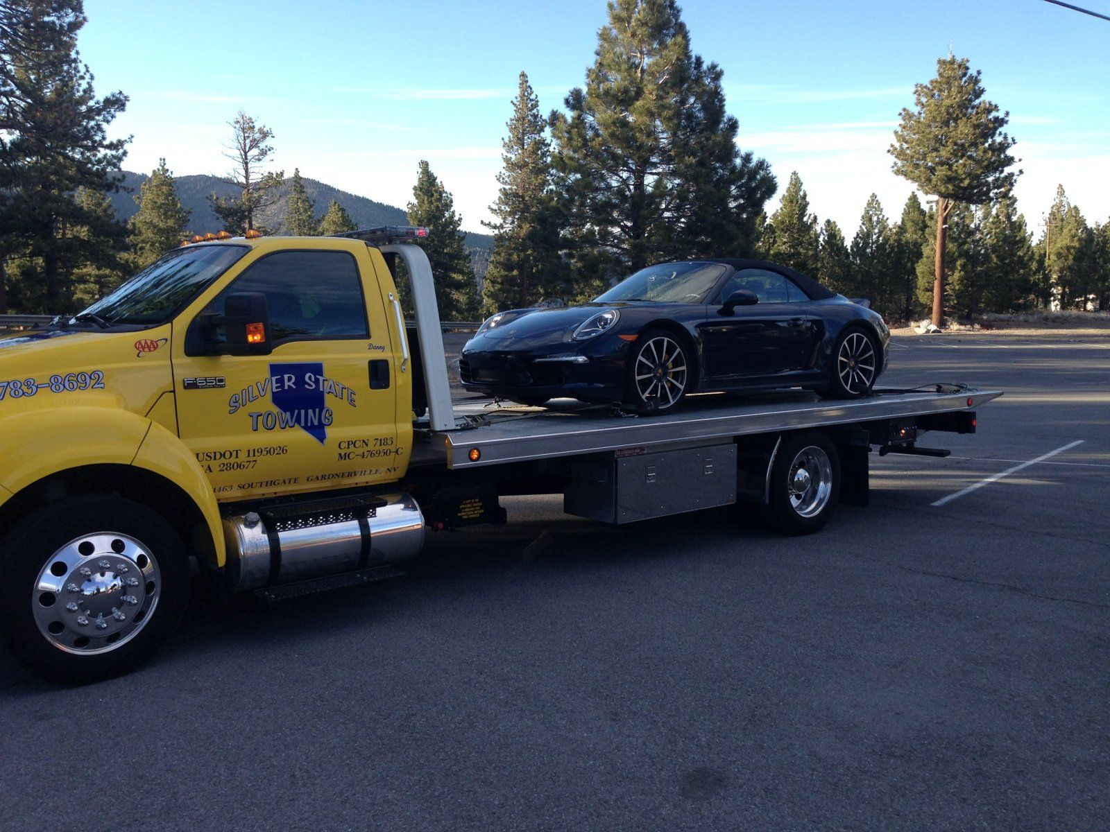 Discount Cars — Towed Porsche in Reno, NV