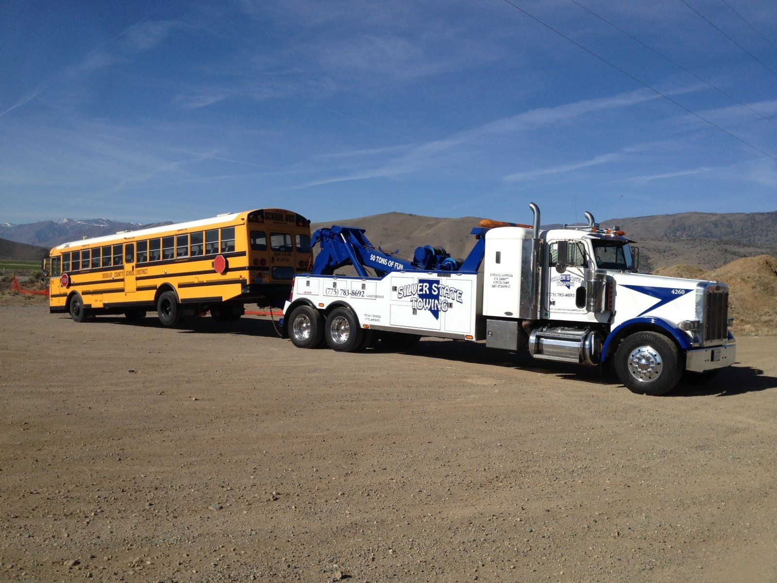 Towing Fleet — Towed School Truck in Reno, NV