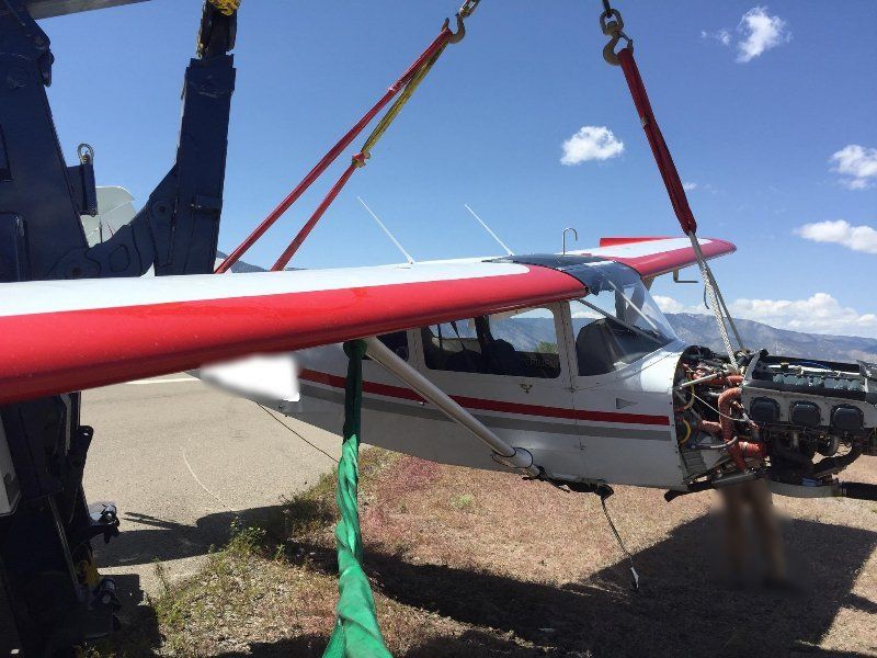 Towing Company — Closer view of Crashed Plane in Reno, NV