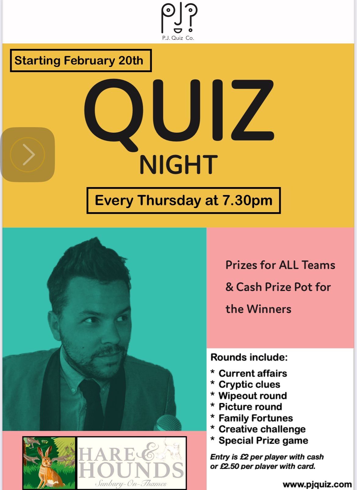 The Hare & Hounds, Sunbury | Quiz  Night