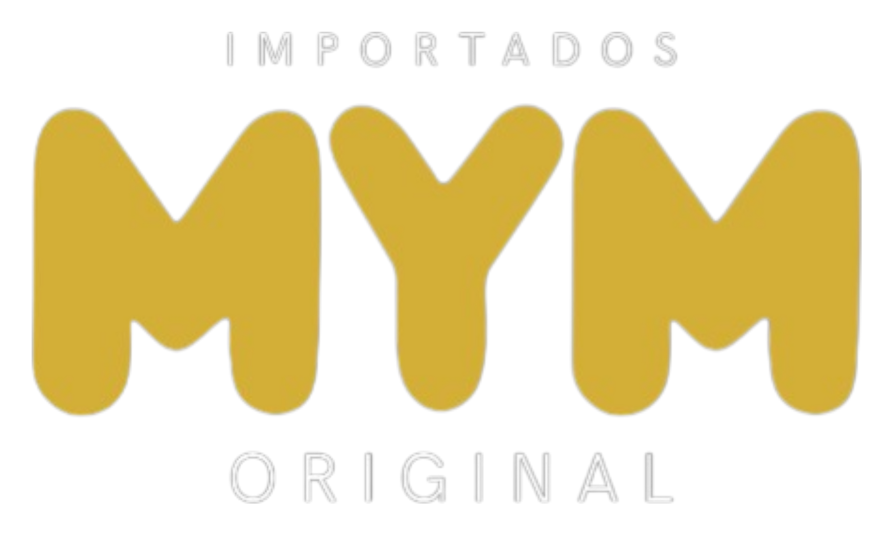 Un logo amarillo para importados mym original.