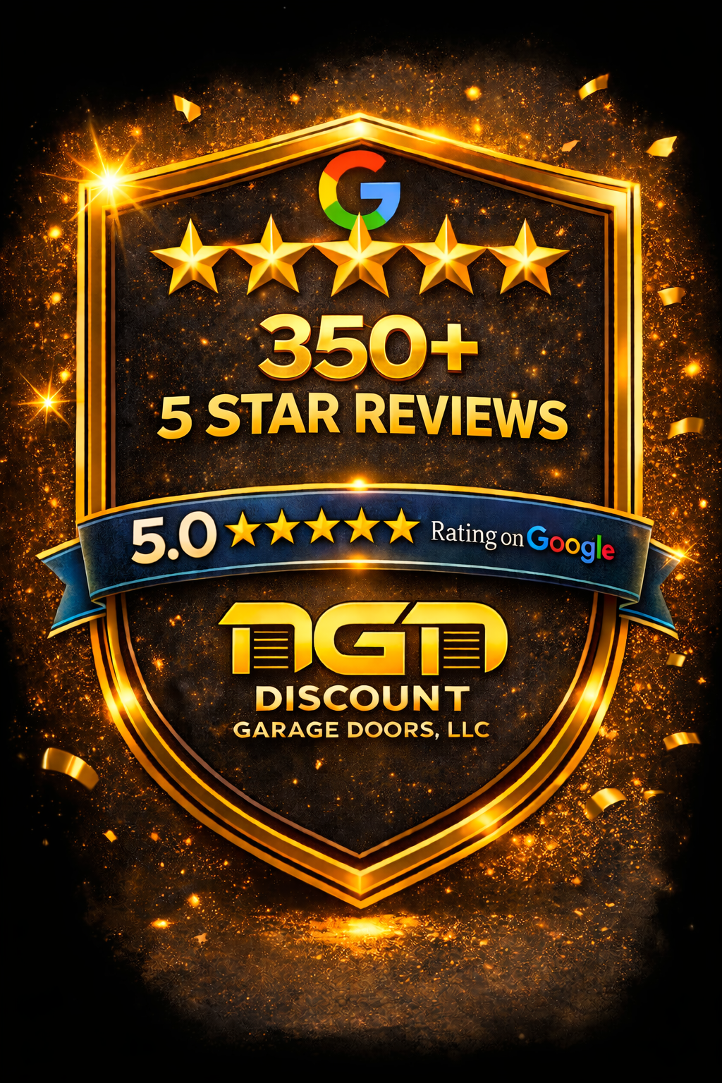 350 5 star reviews on google