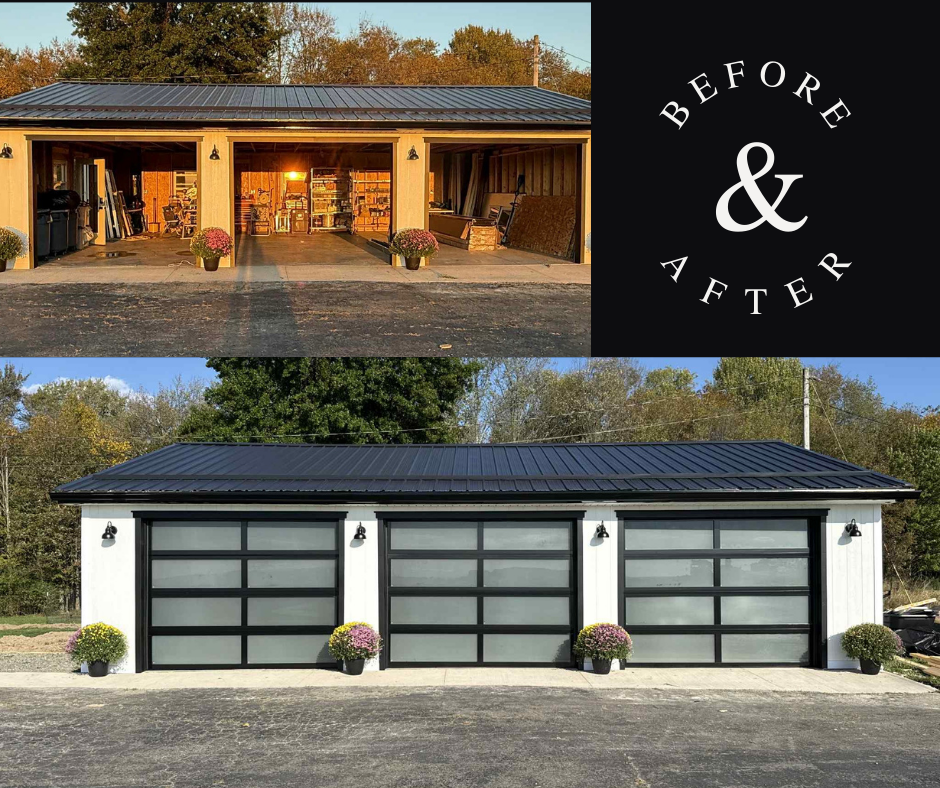 before and after garage door installation clarks summit pa