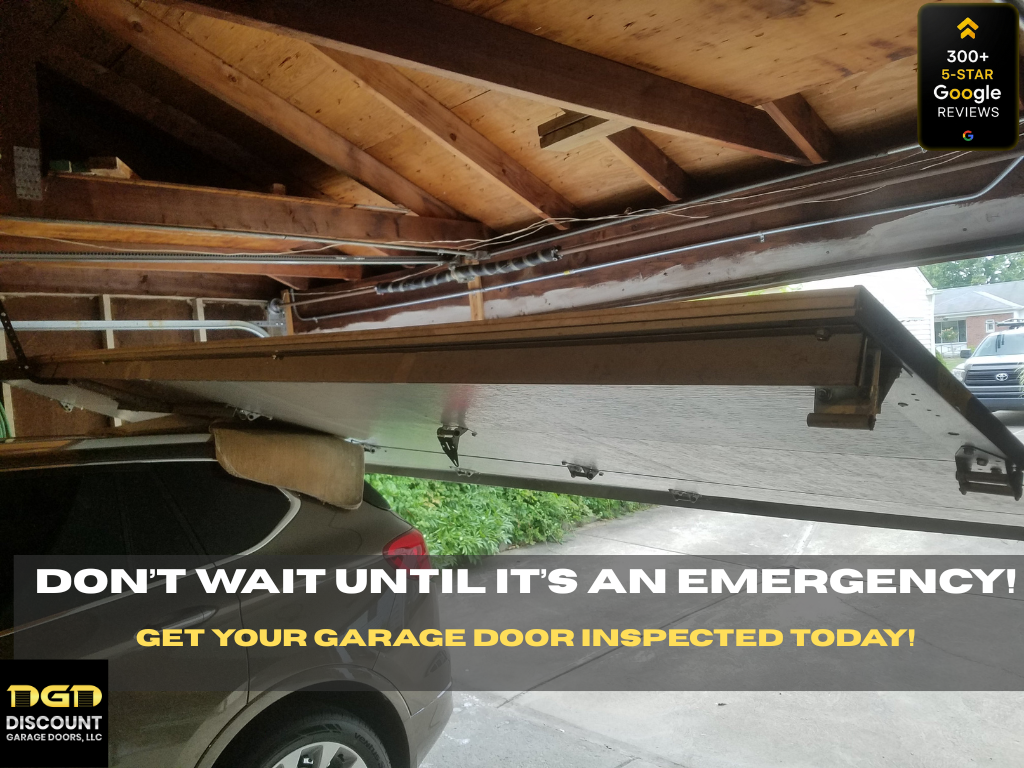 garage door in pittston pa falling off the track and laying on a car. and it says dont wait until its an emergency to schedule a service call