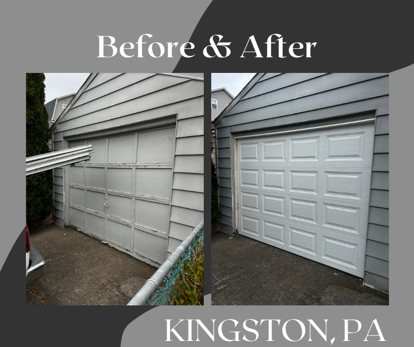 before and after garage door installation Kingston pa