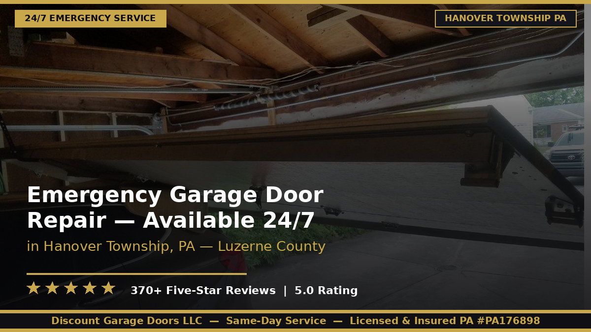 Emergency Garage Door Repair — Hanover Township, PA — Available 24/7