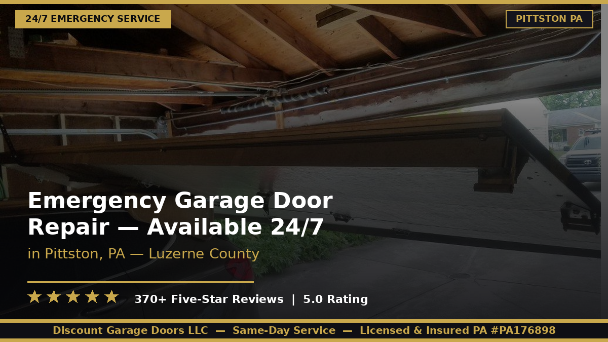 Emergency Garage Door Repair — Pittston, PA — Available 24/7