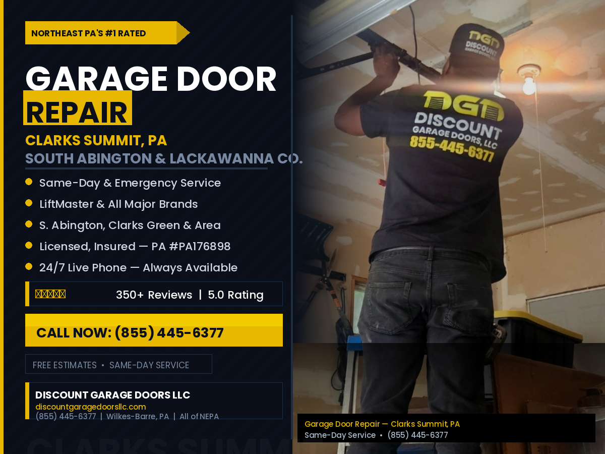 Garage Door Repair Services We Provide in Clarks Summit, PA