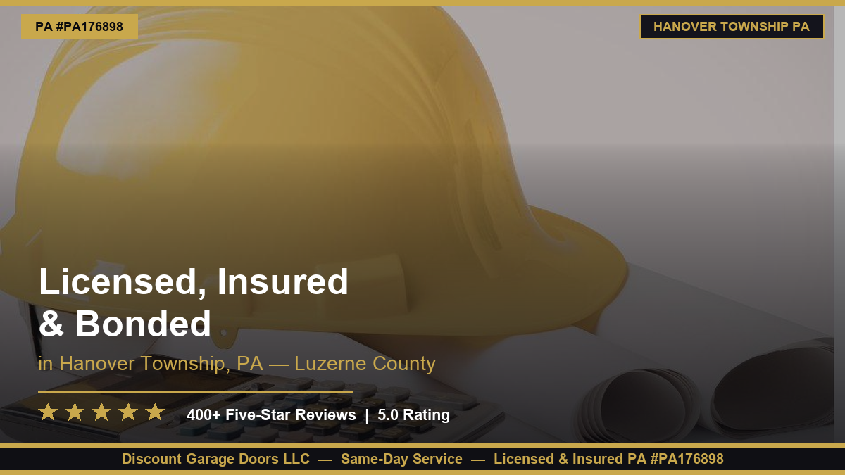 licensed, insured, and bonded.