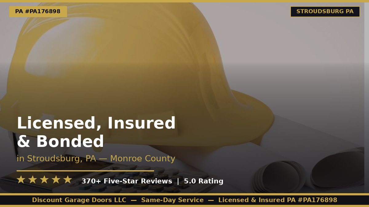 Licensed, Insured & Bonded — PA #PA176898
