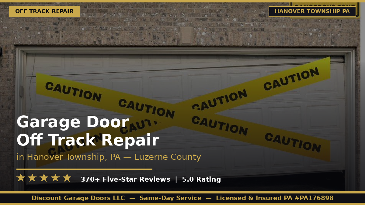 Garage Door Off Track Repair — Hanover Township, PA