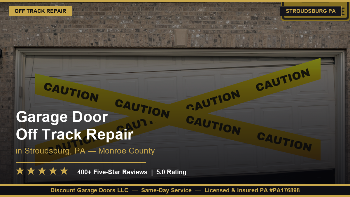 Garage Door Off Track Repair — Stroudsburg, PA