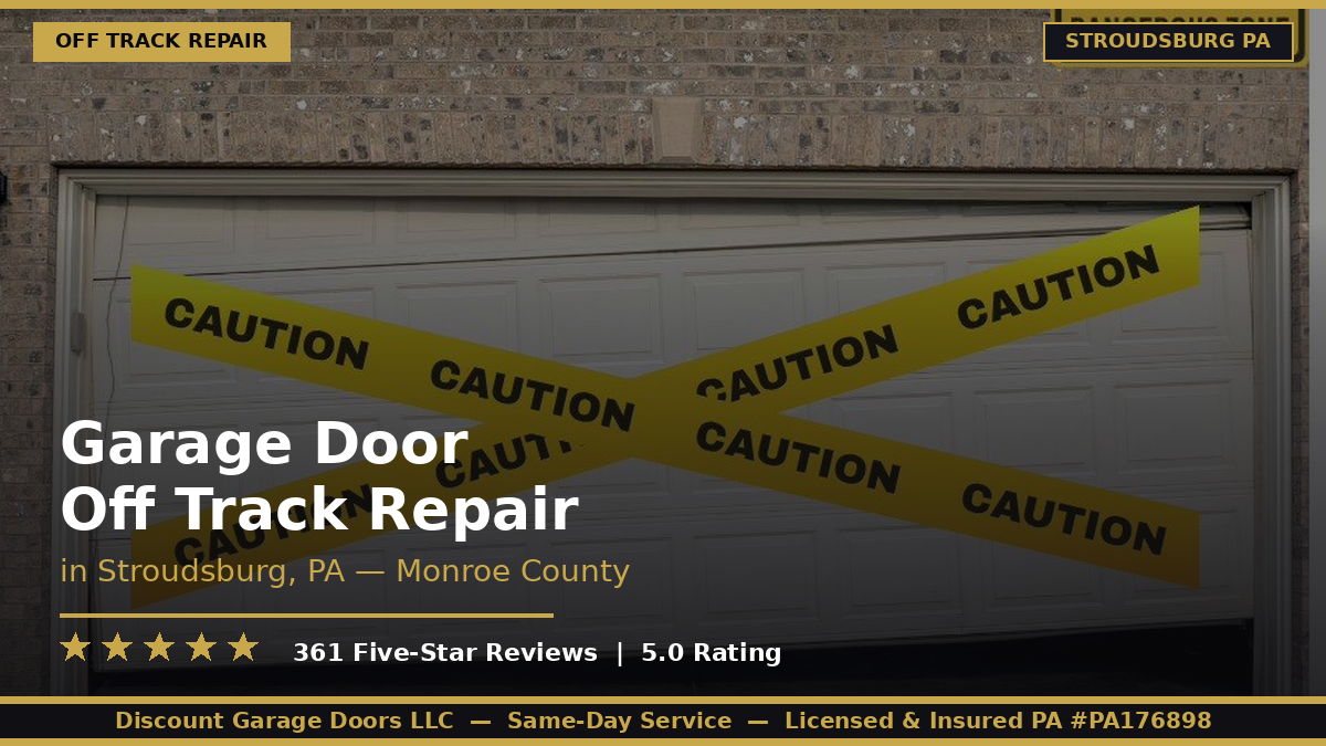 Garage Door Off Track Repair — Stroudsburg, PA