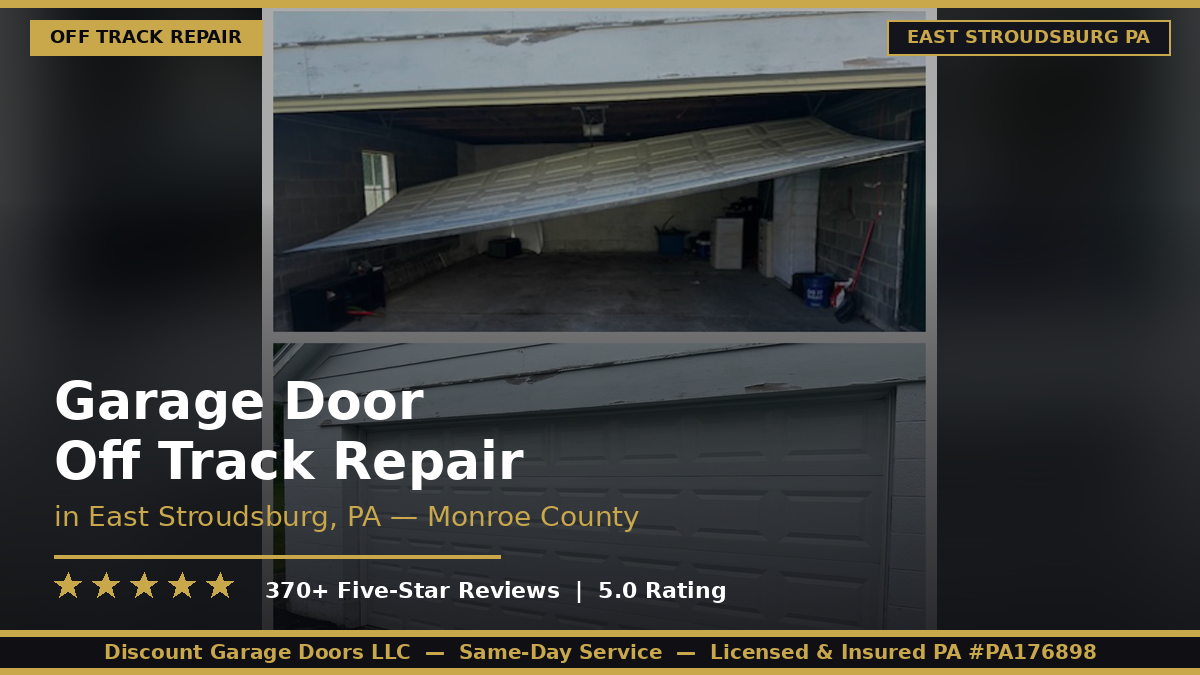 Garage Door Off Track Repair — East Stroudsburg, PA