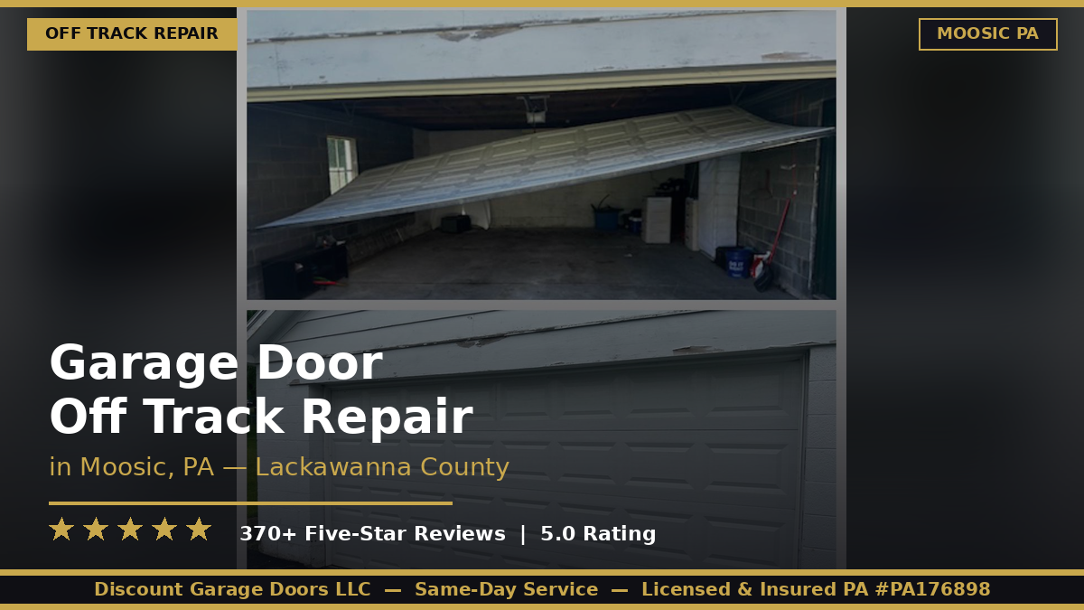 garage door off track moosic pa