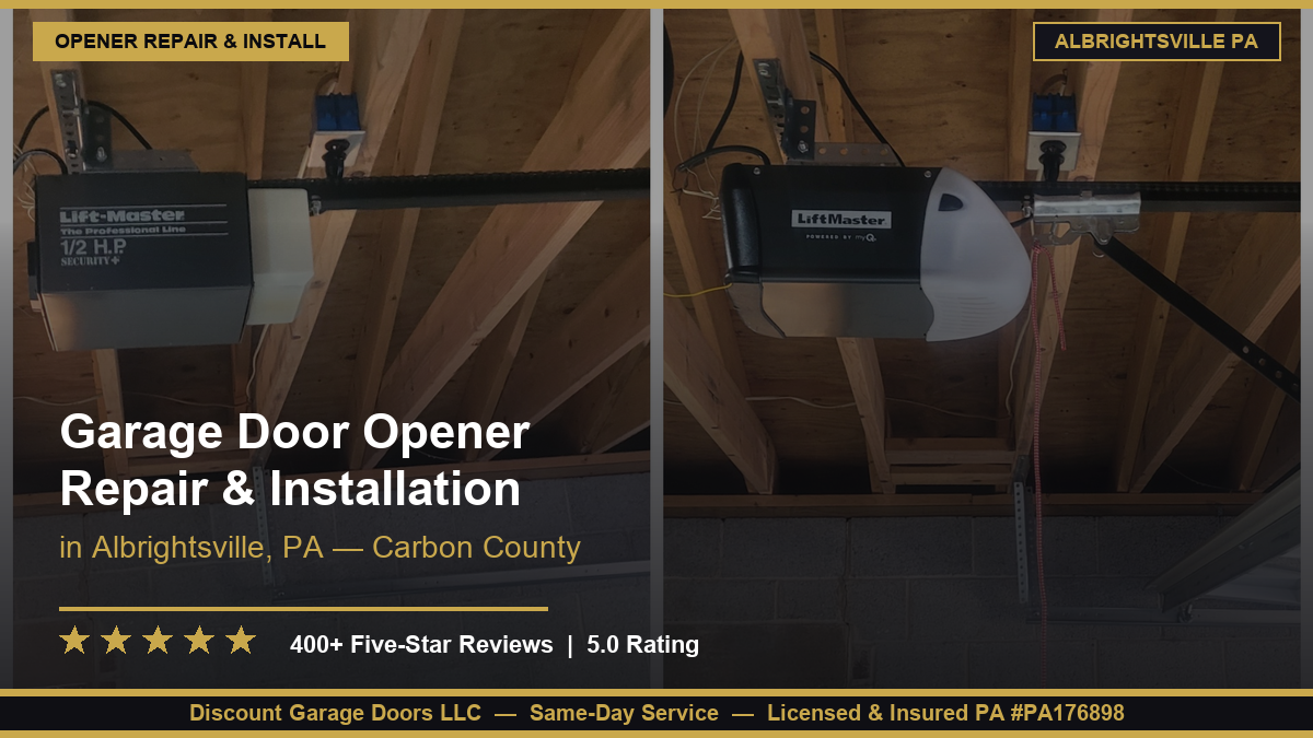garage door opener repair and installation albrightsville PA carbon county