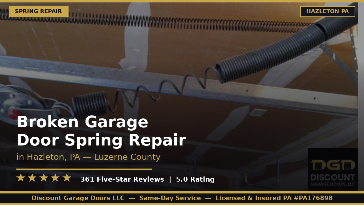 Broken Garage Door Spring Repair — Hazleton, PA