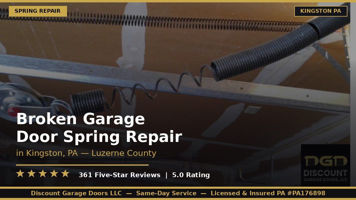 broken garage door spring repair kingston pa