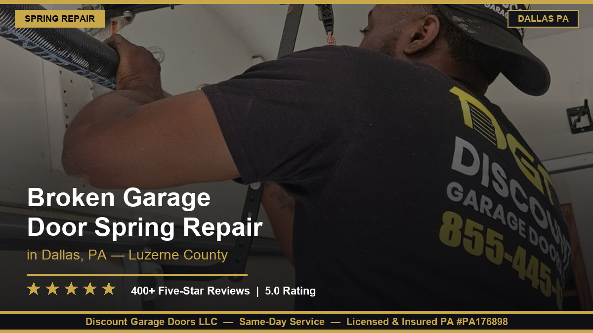 Broken Garage Door Spring Repair — Dallas, PA
