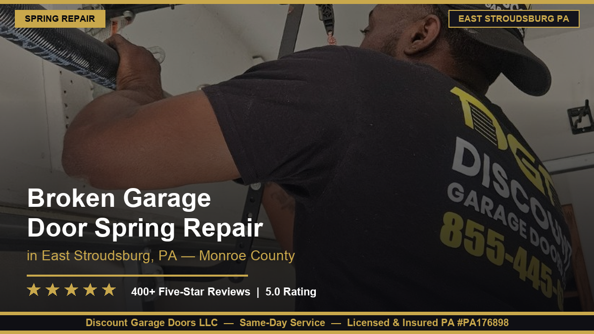 Broken Garage Door Spring Repair — East Stroudsburg, PA